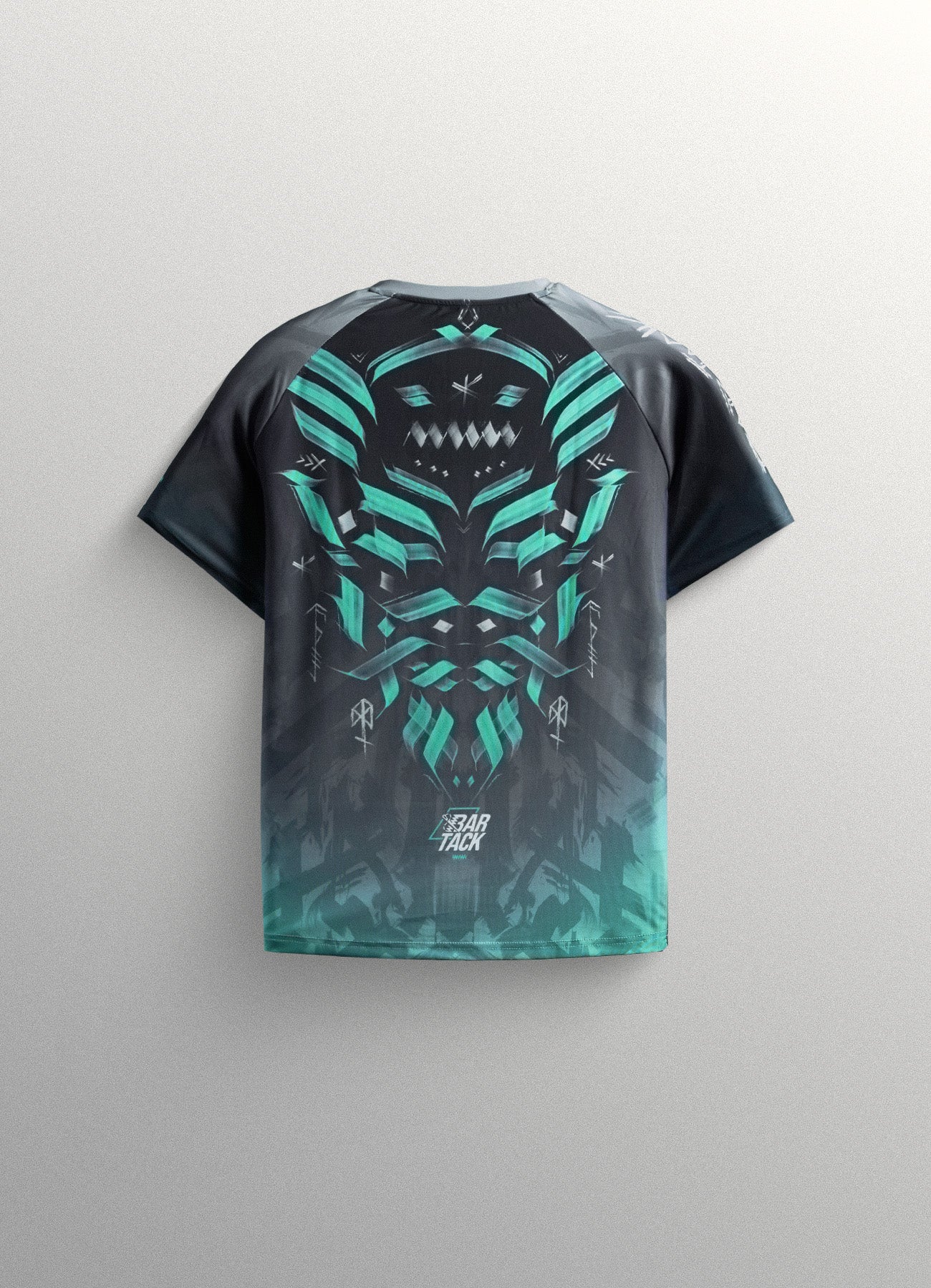 T-Shirt DryMax™ "ODIN" - Gris/Cyan
