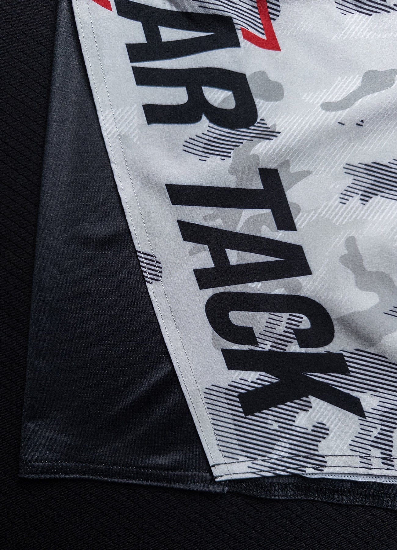 Short de MMA AeroMax™ Bar Tack x Daniel Woirin &quot;Arctic Camo&quot; - Blanc/Noir